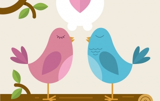 Birds in love